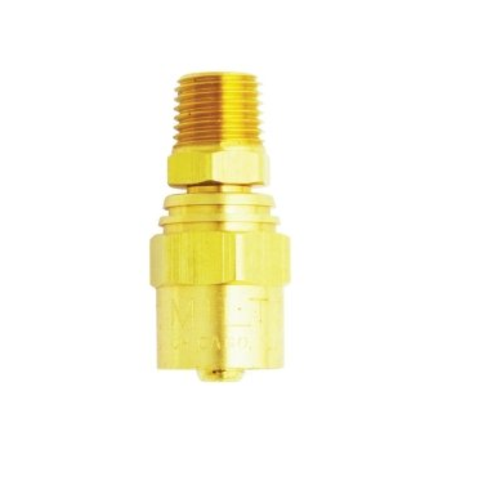 Milton S-615 1/4 NPT Male Reusable Brass Hose End